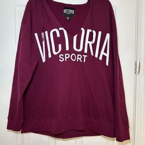 Victoria Secret Sport Burgundy Hoodie Sweatshirt